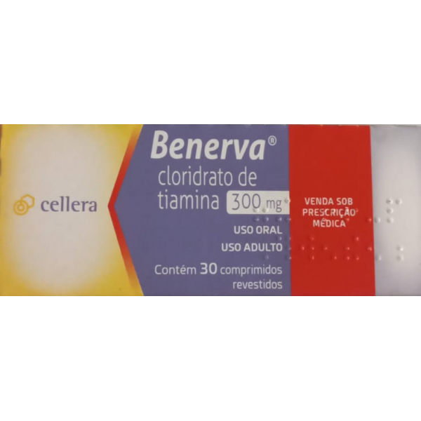 Benerva - cloridrato de tiamina 300mg - 30 comprimidos